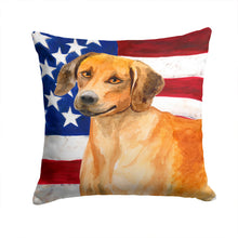 Load image into Gallery viewer, Rhodesian Ridgeback Patriotic Throw Pillow - 14x14 Decorative Pillow – Art for Your Home &amp; Patio BB9676PW1414
