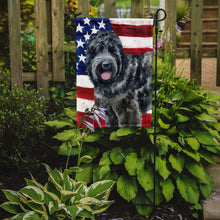 Load image into Gallery viewer, Black Russian Terrier Patriotic Garden Flag - Outdoor Decorative Yard Flag BB9677GF