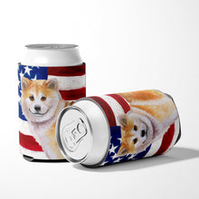 Load image into Gallery viewer, Shiba Inu Patriotic Can or Bottle Hugger BB9678CC