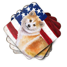 Load image into Gallery viewer, Shiba Inu Patriotic Foam Coaster  BB9678FC