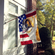 Load image into Gallery viewer, Saint Bernard Patriotic Flag Canvas House Size BB9679CHF