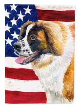 Load image into Gallery viewer, Saint Bernard Patriotic Flag Canvas House Size BB9679CHF