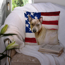 Load image into Gallery viewer, Thai Ridgeback Patriotic Throw Pillow - 14x14 Decorative Pillow – Art for Your Home &amp; Patio BB9680PW1414