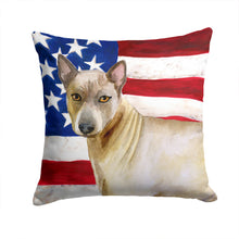 Load image into Gallery viewer, Thai Ridgeback Patriotic Throw Pillow - 14x14 Decorative Pillow – Art for Your Home &amp; Patio BB9680PW1414