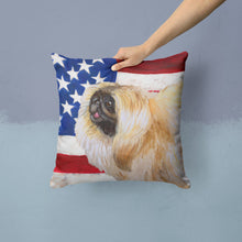 Load image into Gallery viewer, Pekingese Patriotic Throw Pillow - 14x14 Decorative Pillow – Art for Your Home &amp; Patio BB9681PW1414