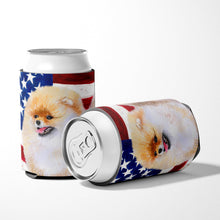 Load image into Gallery viewer, Pomeranian Patriotic Can or Bottle Hugger BB9682CC