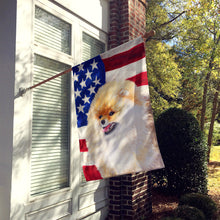 Load image into Gallery viewer, Pomeranian Patriotic Flag Canvas House Size BB9682CHF