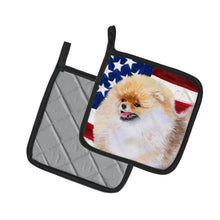 Load image into Gallery viewer, Pomeranian Patriotic Pot Holders - Set of 2 - Heat-Resistant Kitchen Essentials BB9682PTHD