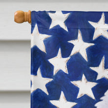 Load image into Gallery viewer, Medium White Poodle Patriotic Flag Canvas House Size BB9683CHF