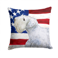 Load image into Gallery viewer, Sealyham Terrier Patriotic Throw Pillow - 14x14 Decorative Pillow – Art for Your Home &amp; Patio BB9684PW1414
