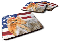 Load image into Gallery viewer, Yorkshire Terrier Patriotic Foam Coaster  BB9685FC