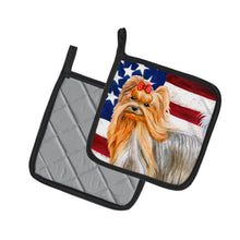 Load image into Gallery viewer, Yorkshire Terrier Patriotic Pot Holders - Set of 2 - Heat-Resistant Kitchen Essentials BB9685PTHD