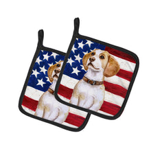 Load image into Gallery viewer, Beagle Patriotic Pot Holders - Set of 2 - Heat-Resistant Kitchen Essentials BB9686PTHD