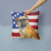 Load image into Gallery viewer, Brussels Griffon Patriotic Throw Pillow - 14x14 Decorative Pillow – Art for Your Home &amp; Patio BB9687PW1414