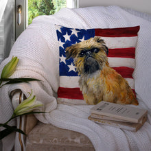Load image into Gallery viewer, Brussels Griffon Patriotic Throw Pillow - 14x14 Decorative Pillow – Art for Your Home &amp; Patio BB9687PW1414