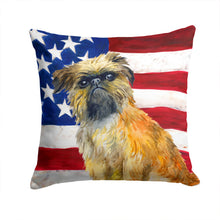 Load image into Gallery viewer, Brussels Griffon Patriotic Throw Pillow - 14x14 Decorative Pillow – Art for Your Home &amp; Patio BB9687PW1414