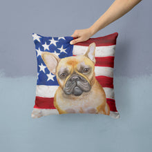 Load image into Gallery viewer, French Bulldog Patriotic Throw Pillow - 14x14 Decorative Pillow – Art for Your Home &amp; Patio BB9688PW1414