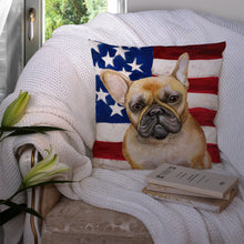 Load image into Gallery viewer, French Bulldog Patriotic Throw Pillow - 14x14 Decorative Pillow – Art for Your Home &amp; Patio BB9688PW1414