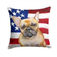 Load image into Gallery viewer, French Bulldog Patriotic Throw Pillow - 14x14 Decorative Pillow – Art for Your Home &amp; Patio BB9688PW1414