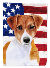 Load image into Gallery viewer, Jack Russell Terrier Patriotic Flag Canvas House Size BB9689CHF