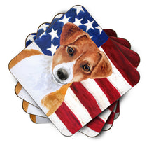 Load image into Gallery viewer, Jack Russell Terrier Patriotic Foam Coaster  BB9689FC