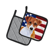 Load image into Gallery viewer, Jack Russell Terrier Patriotic Pot Holders - Set of 2 - Heat-Resistant Kitchen Essentials BB9689PTHD
