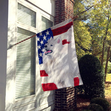 Load image into Gallery viewer, Samoyed Patriotic Flag Canvas House Size BB9691CHF