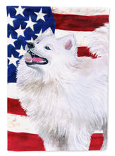 Load image into Gallery viewer, Samoyed Patriotic Flag Canvas House Size BB9691CHF