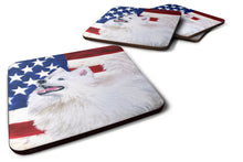 Load image into Gallery viewer, Samoyed Patriotic Foam Coaster  BB9691FC