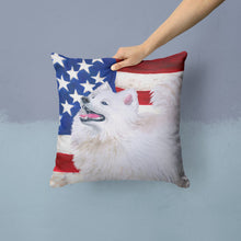 Load image into Gallery viewer, Samoyed Patriotic Throw Pillow - 14x14 Decorative Pillow – Art for Your Home &amp; Patio BB9691PW1414