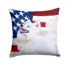 Load image into Gallery viewer, Samoyed Patriotic Throw Pillow - 14x14 Decorative Pillow – Art for Your Home &amp; Patio BB9691PW1414