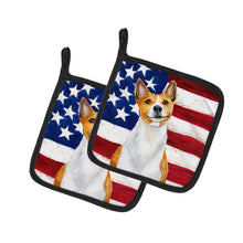 Load image into Gallery viewer, Basenji Patriotic Pot Holders - Set of 2 - Heat-Resistant Kitchen Essentials BB9692PTHD