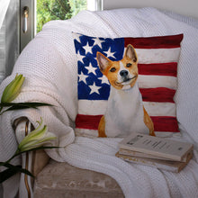 Load image into Gallery viewer, Basenji Patriotic Throw Pillow - 14x14 Decorative Pillow – Art for Your Home &amp; Patio BB9692PW1414