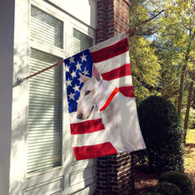 Load image into Gallery viewer, Bull Terrier Patriotic Flag Canvas House Size BB9693CHF