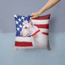 Load image into Gallery viewer, Bull Terrier Patriotic Throw Pillow - 14x14 Decorative Pillow – Art for Your Home &amp; Patio BB9693PW1414