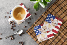 Load image into Gallery viewer, Chihuahua Leg up Patriotic Foam Coaster  BB9697FC