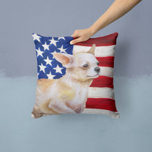 Load image into Gallery viewer, Chihuahua Leg up Patriotic Throw Pillow - 14x14 Decorative Pillow – Art for Your Home &amp; Patio BB9697PW1414