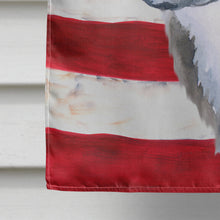 Load image into Gallery viewer, Newfoundland Puppy Patriotic Flag Canvas House Size BB9699CHF