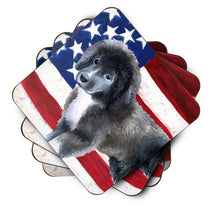 Load image into Gallery viewer, Newfoundland Puppy Patriotic Foam Coaster  BB9699FC