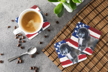 Load image into Gallery viewer, Newfoundland Puppy Patriotic Foam Coaster  BB9699FC