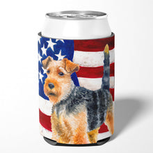 Load image into Gallery viewer, Welsh Terrier Patriotic Can or Bottle Hugger BB9700CC