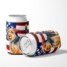 Load image into Gallery viewer, Welsh Terrier Patriotic Can or Bottle Hugger BB9700CC
