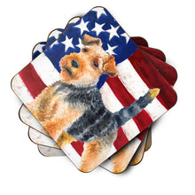 Load image into Gallery viewer, Welsh Terrier Patriotic Foam Coaster  BB9700FC