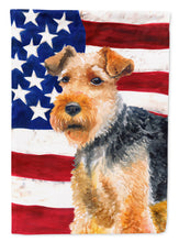 Load image into Gallery viewer, Welsh Terrier Patriotic Garden Flag - Outdoor Decorative Yard Flag BB9700GF