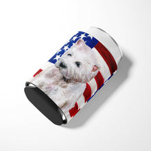 Load image into Gallery viewer, Westie Patriotic Can or Bottle Hugger BB9701CC