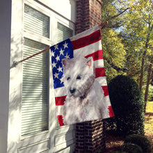 Load image into Gallery viewer, Westie Patriotic Flag Canvas House Size BB9701CHF