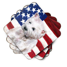 Load image into Gallery viewer, Westie Patriotic Foam Coaster  BB9701FC