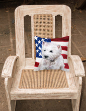 Load image into Gallery viewer, Westie Patriotic Fabric Decorative Pillow BB9701PW1818