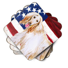 Load image into Gallery viewer, Afghan Hound Patriotic Foam Coaster  BB9702FC
