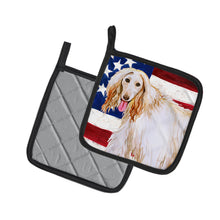 Load image into Gallery viewer, Afghan Hound Patriotic Pot Holders - Set of 2 - Heat-Resistant Kitchen Essentials BB9702PTHD
